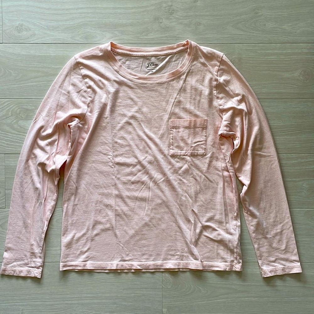 J. Crew Peach Cotton Pocket Jersey